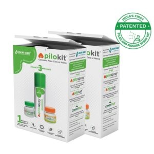 PiloKit Pack of 2 - India's 1st Patented Piles & Fissure Treatment Kit